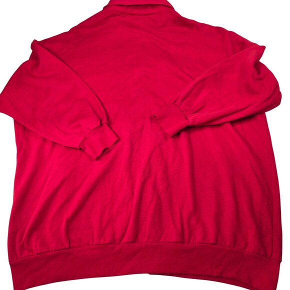 Vintage DiCarlo Red Button-Up Christmas Cardigan W/ Snowman Print - Picture 2 of 10